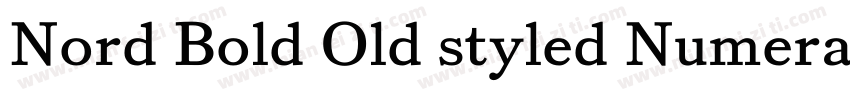 Nord Bold Old styled Numerals字体转换